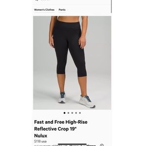 Lululemon Fast and Free Crop